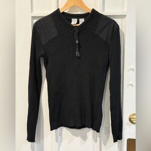 Armani Exchange Black V-Neck Sweater